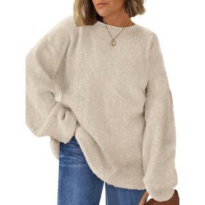 Womens Cozy Oversized Tunic Sweater Plus Size Long Sleeve Casual Top